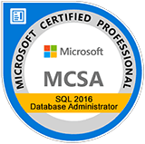 MCSA: SQL 2016 Database Administration